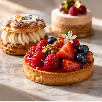 Tarte aux fruits et pâtisseries